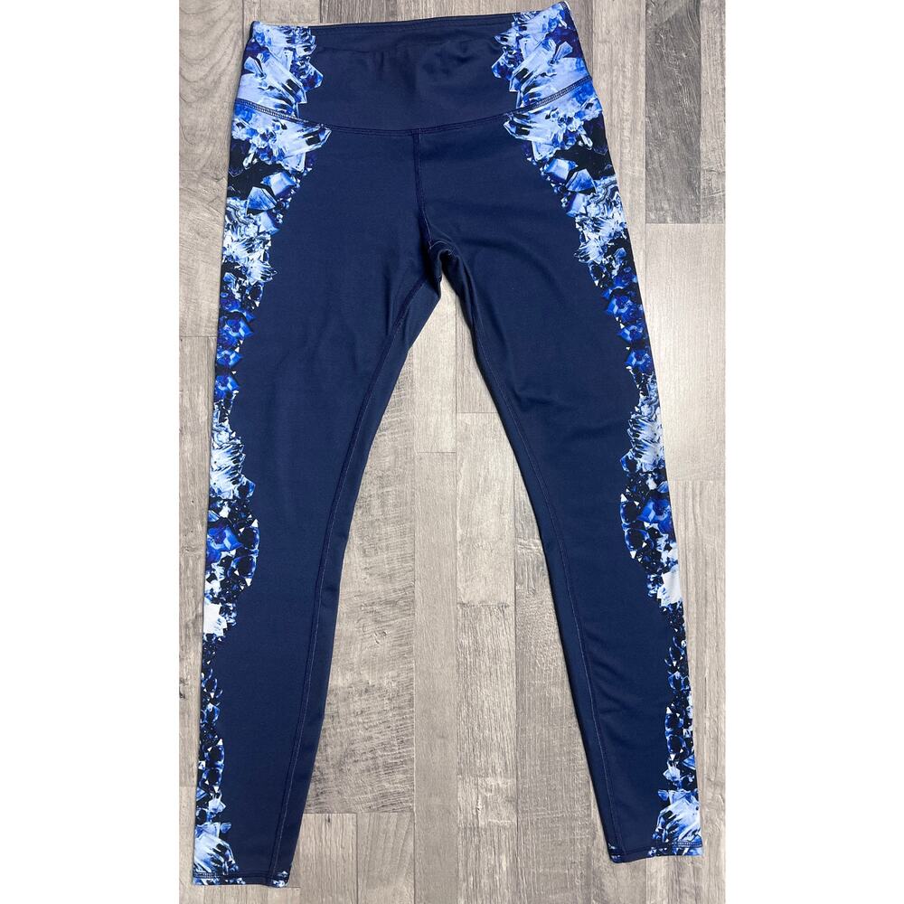 Alo Yoga High Waisted Leggings Women Small Blue Crystal Print